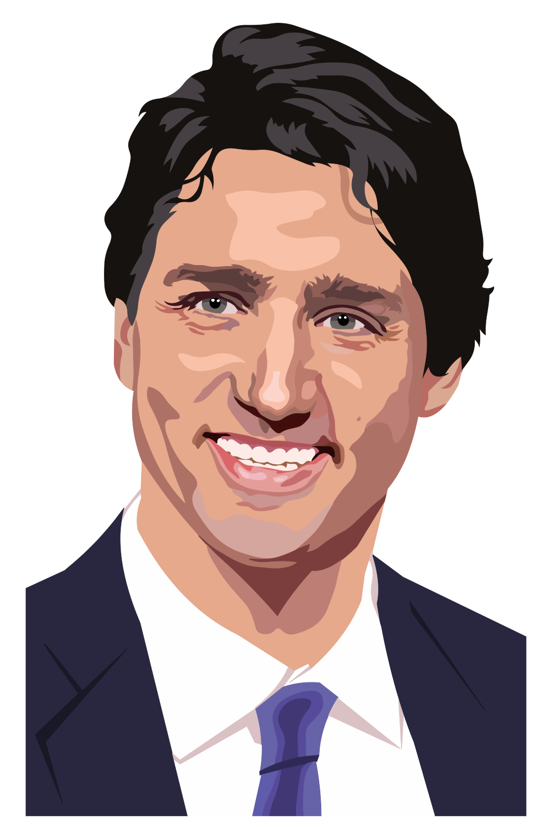 Justin Trudeau Portrait By Heblo Clip Art Image - ClipSafari