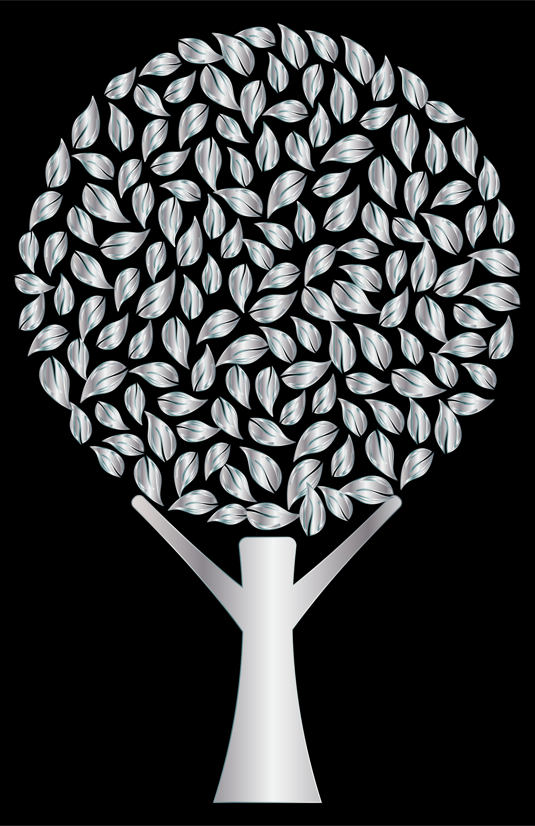 Silver Abstract Tree Clip Art Image ClipSafari