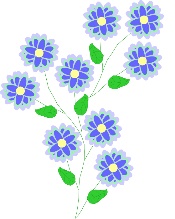 Purple Flowers Clip Art Image - ClipSafari