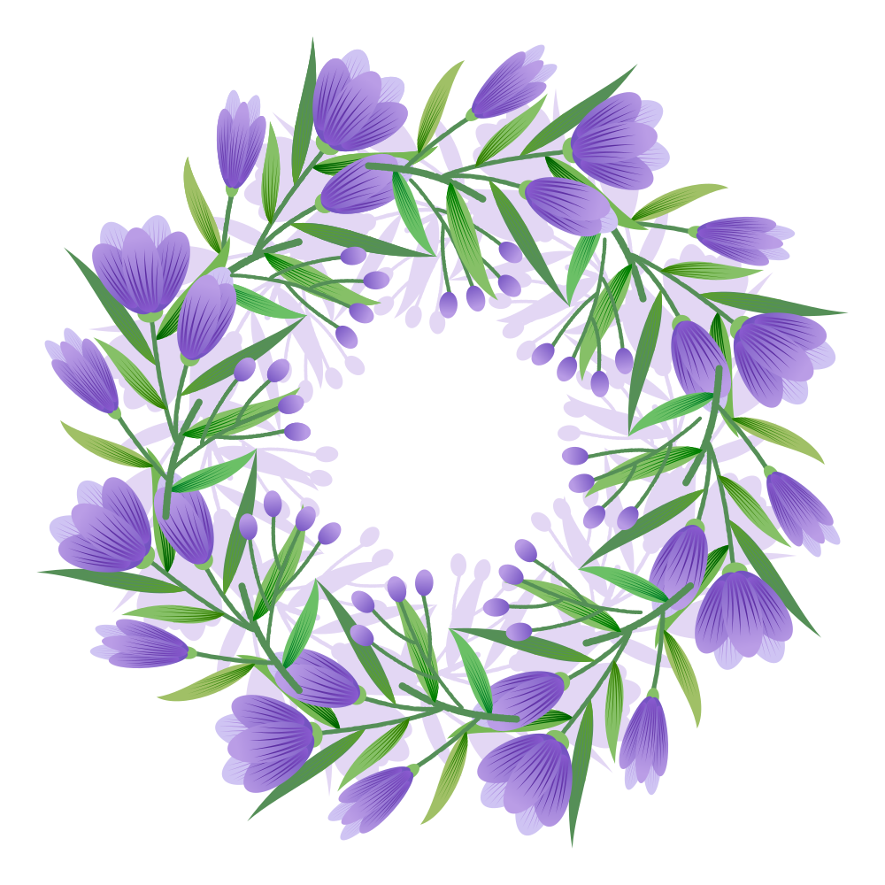 Purple Flower Crown Clip Art Image - ClipSafari